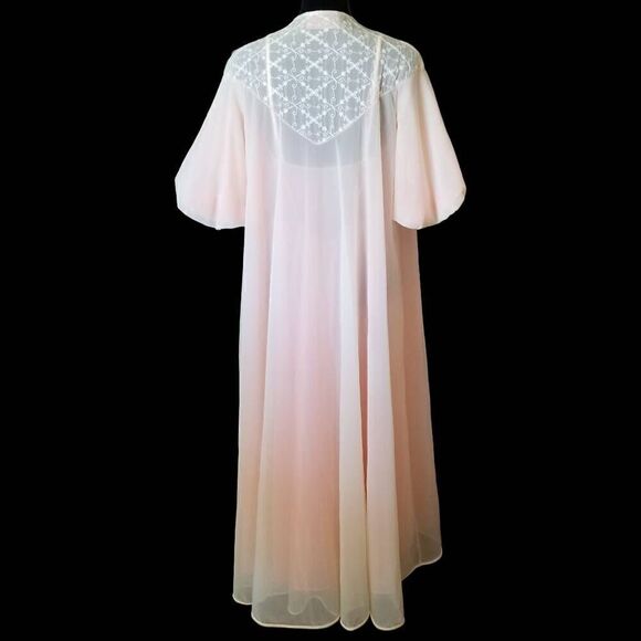 Schiaparelli Vintage Puff Sleeve Peignoir Gown Set - Picture 9 of 16